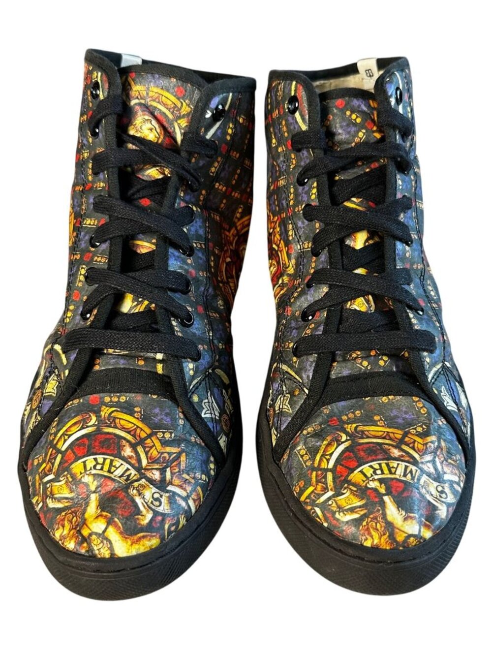 UT.LAB x BetaBrand Tyvek High Tops Sneakers Stained Glass Graphic Mens 10